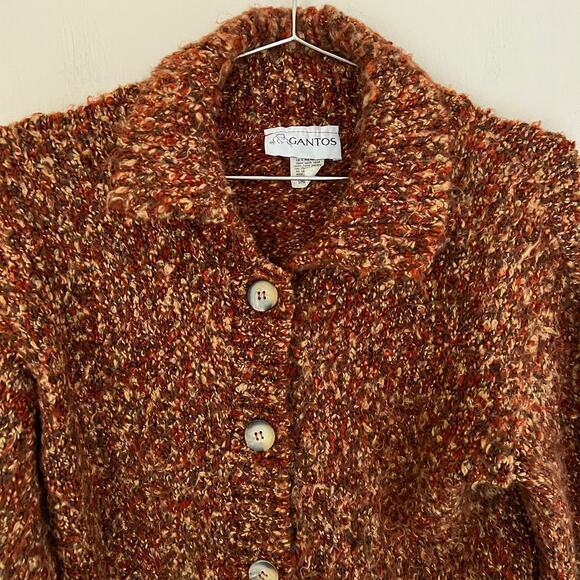 Vintage Gantos Knit Cardigan Sweater USA Made Size S - Picture 3 of 9